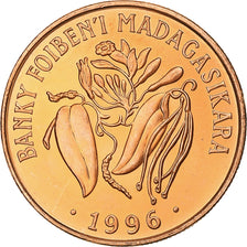 Madagascar, 10 Francs, 2 Ariary, 1996, Copper Plated Steel, MS(63), KM:22