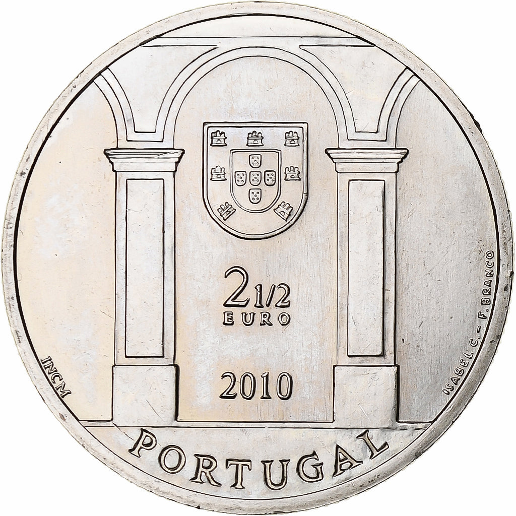 Portugal, 2-1/2 Euro, 2010, Lisbon, Copper-nickel, MS(63), KM:798