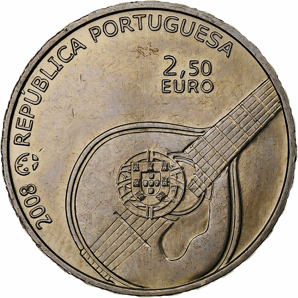 Portogallo, 2-1/2 Euro, Fado, 2008, Lisbon, Rame-nichel, SPL, KM:783