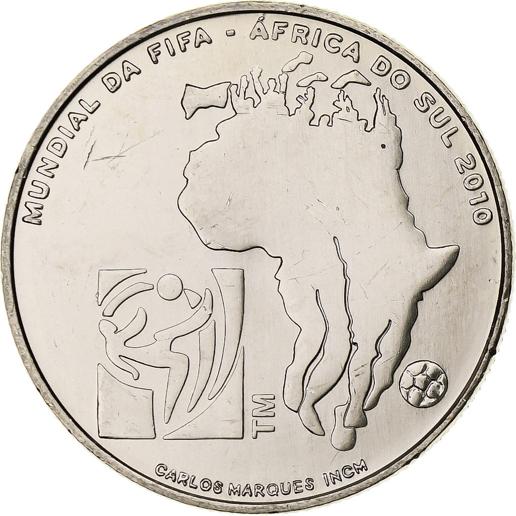 Portugal, 2-1/2 Euro, FIFA 2010, 2010, Lisbon, Cobre - níquel, SC, KM:797