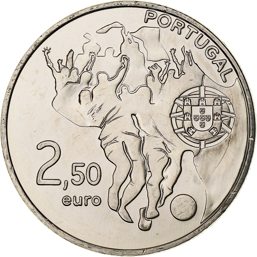Portugal, 2-1/2 Euro, FIFA 2010, 2010, Lisbon, Cobre - níquel, SC, KM:797