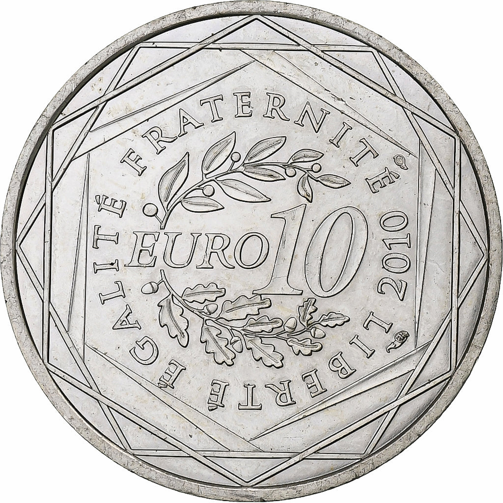 Frankrijk, 10 Euro, Euros des régions, Poitou-Charente, 2010, Pessac, Zilver