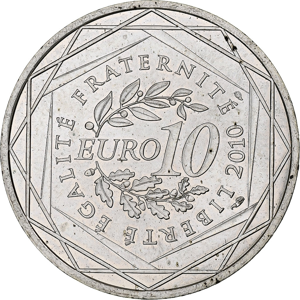 France, 10 Euro, Euros des régions, Poitou-Charente, 2010, Pessac, Silver