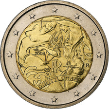 Italy, 2 Euro, Human Rights, 2008, Rome, Bi-Metallic, MS(63), KM:301