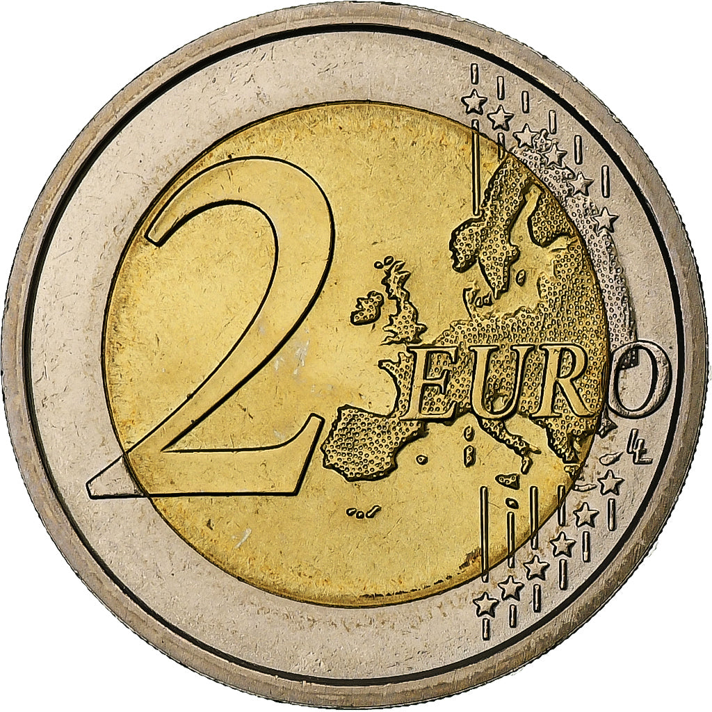 Italy, 2 Euro, Human Rights, 2008, Rome, Bi-Metallic, MS(63), KM:301