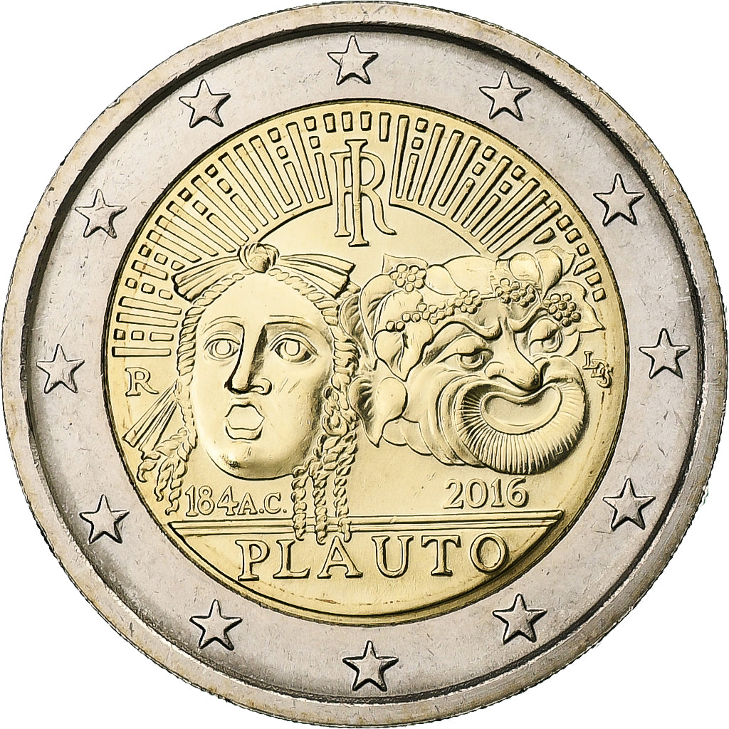 Italia, 2 Euro, Plautus, 2016, Rome, Bi-metallico, SPL
