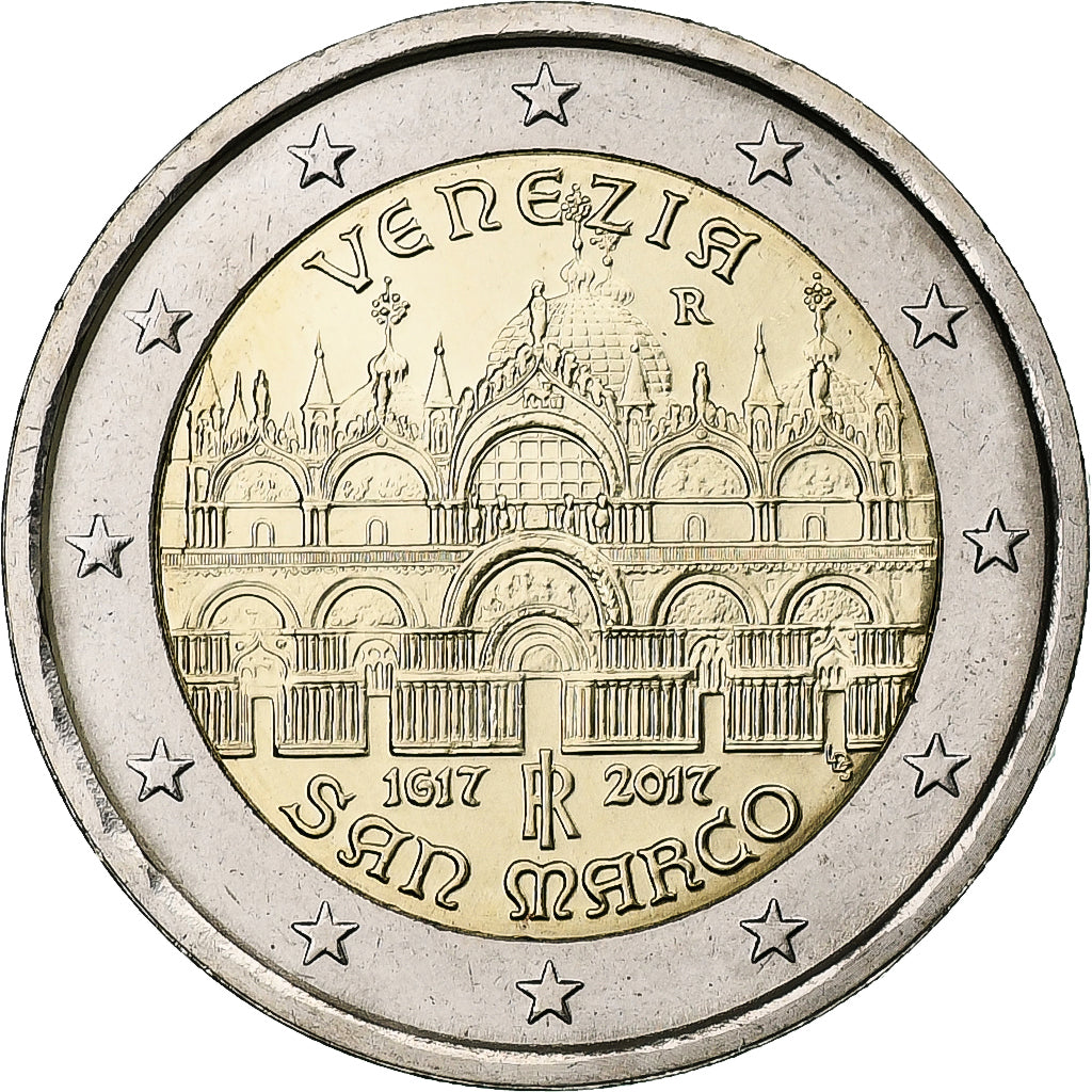 Italy, 2 Euro, San Marco, 2017, Rome, Bi-Metallic, MS(63)