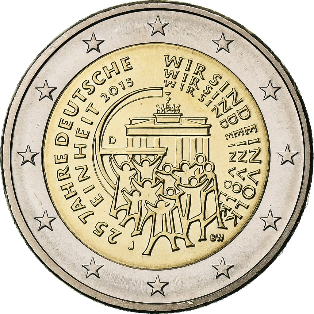 Niemcy, 2 Euro, 25ème anniversaire de la réunification de l'Allemagne, 2015