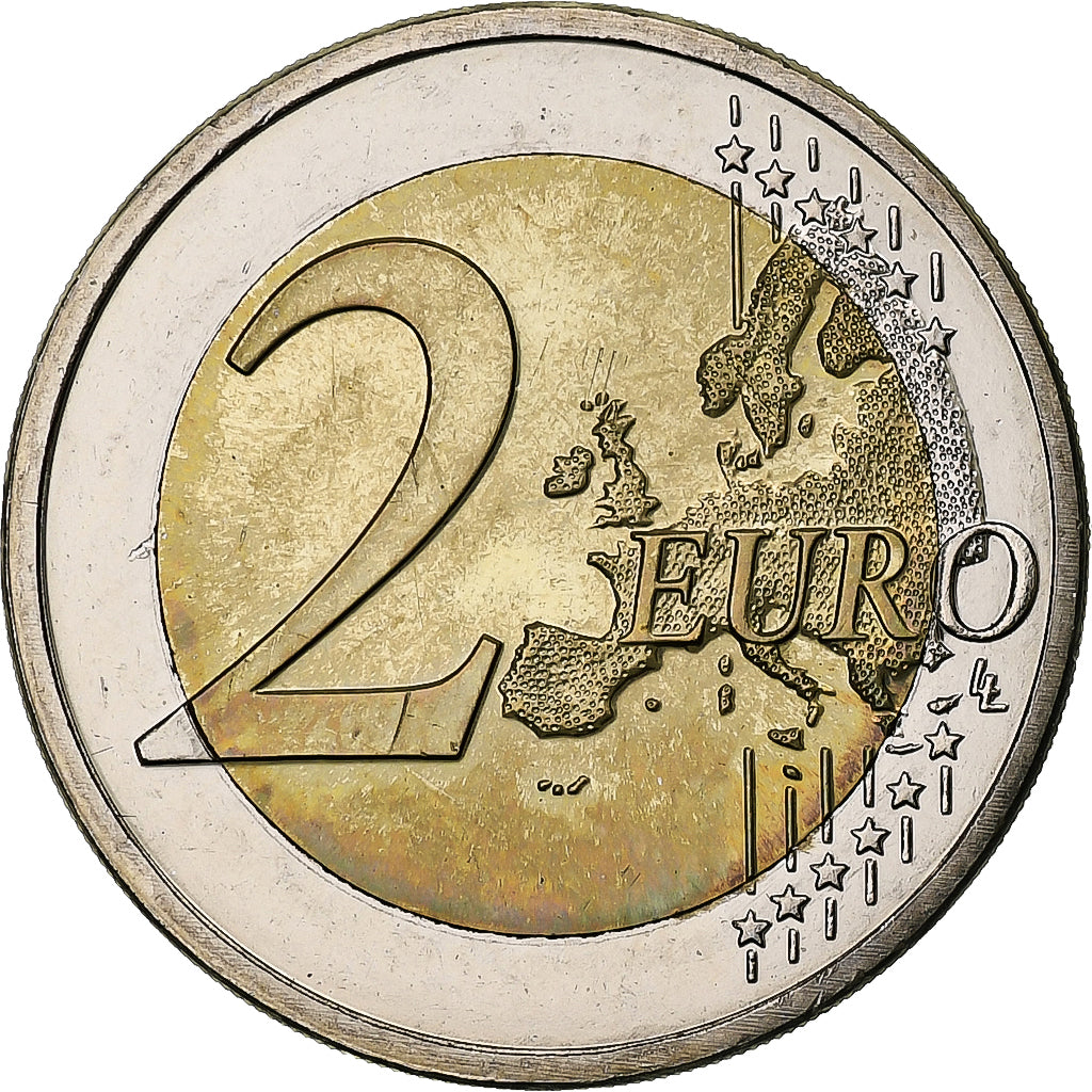 Nederland, 2 Euro, Abdication of Queen Beatrix, 2013, Utrecht, Bi-Metallic, ZF+