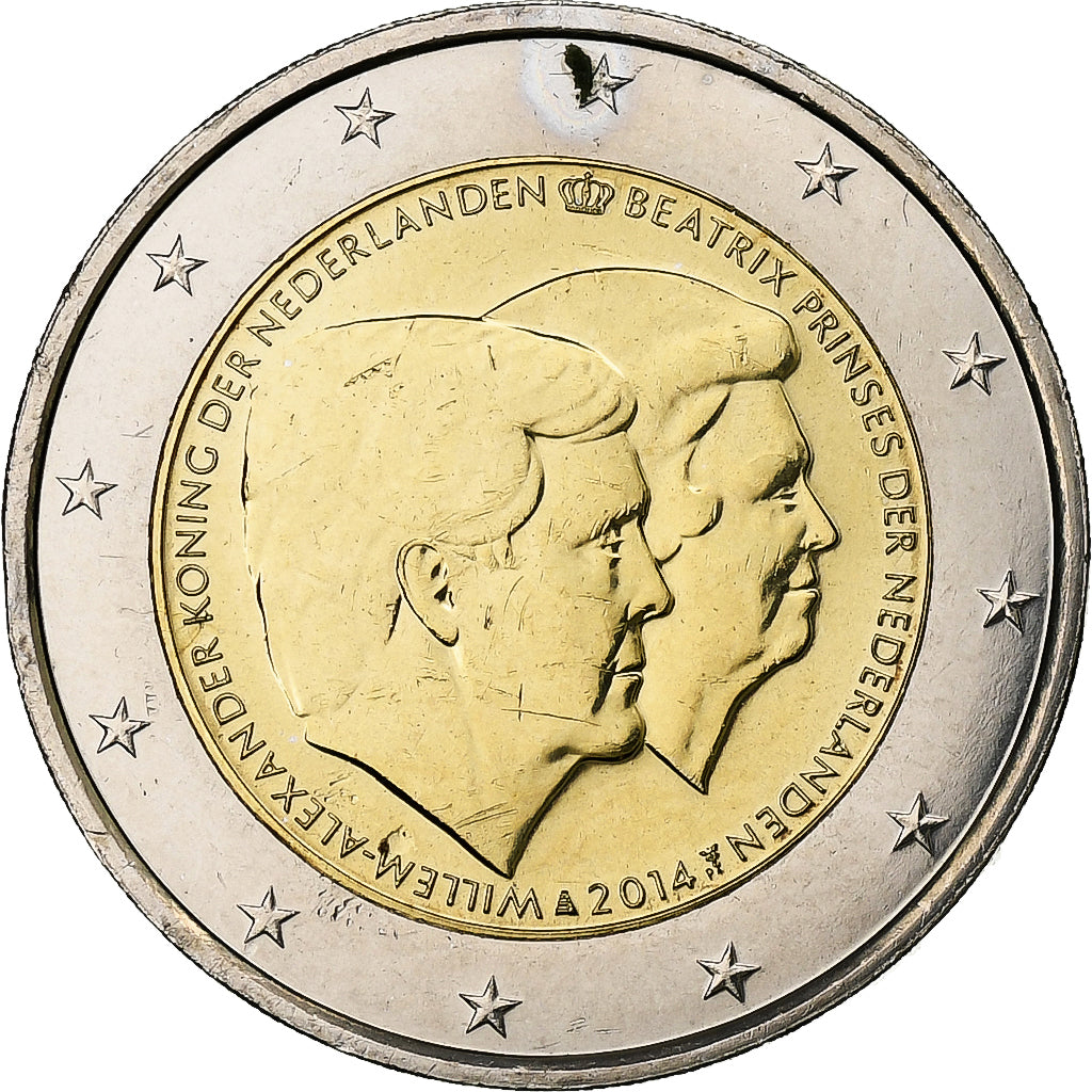 Nederland, 2 Euro, Double portrait, 2014, Utrecht, Bi-Metallic, PR