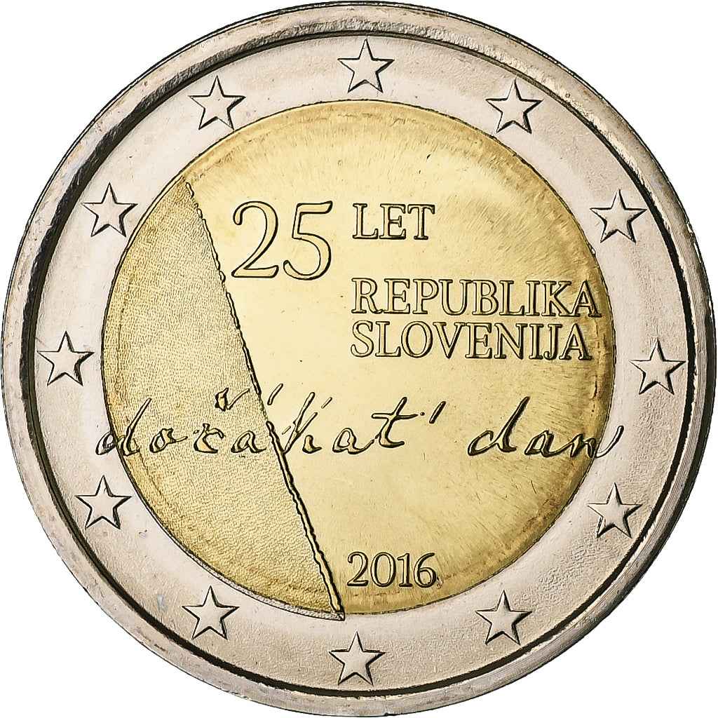 Słowenia, 2 Euro, Independance, 2016, Vantaa, Bimetaliczny, MS(63)