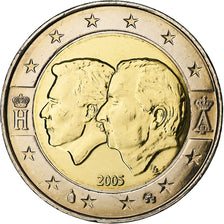Belgium, Albert II, 2 Euro, Belgium-Luxembourg economic union, 2005, Brussels