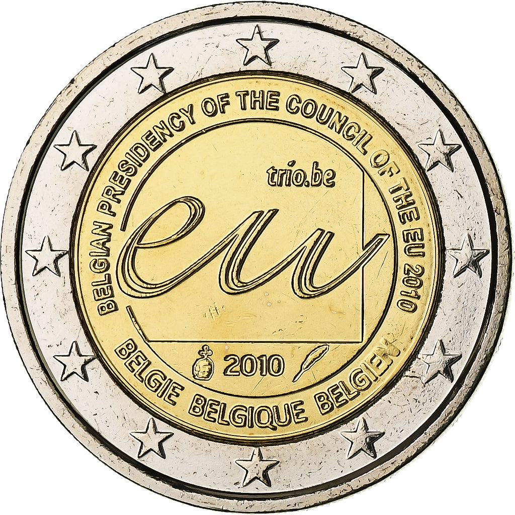 België, Albert II, 2 Euro, Présidence de l'Europe, 2010, Brussels