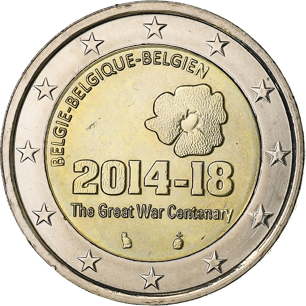 Bélgica, 2 Euro, Centenaire de la Première Guerre mondiale, 2014, Brussels