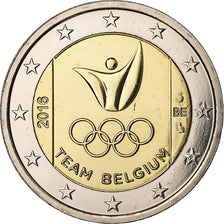 Belgium, 2 Euro, JO, Team Belgium, 2016, Brussels, Bi-Metallic, MS(63)