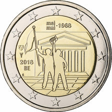 Belgium, 2 Euro, 50 Ans / Mai 1968, 2018, Brussels, Bi-Metallic, MS(64)