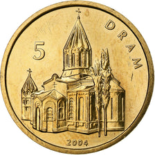 Armenia, 5 Dram, Church, 2004, Ottone, SPL