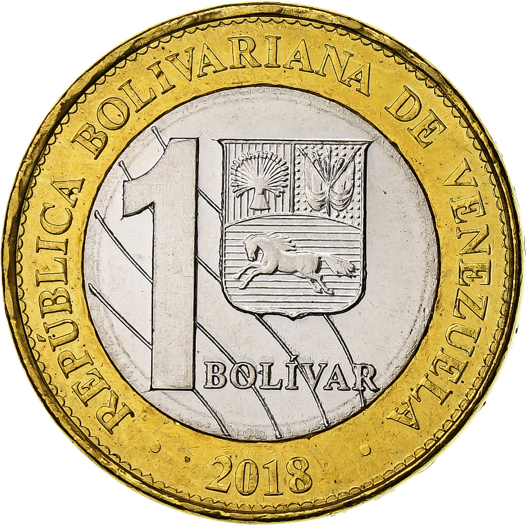 Venezuela, Bolivar, 2018, Maracay, Bi-Metallic, UNC-