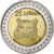 Russia, 25 Roubles, Tiger, 2013, Bimetaliczny, MS(60-62)