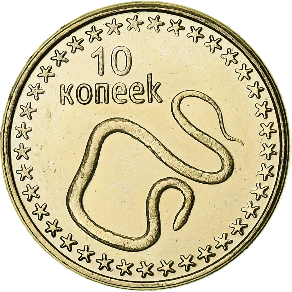 Russia, 10 Kopeks, Snake, 2013, Mosiądz, MS(63)