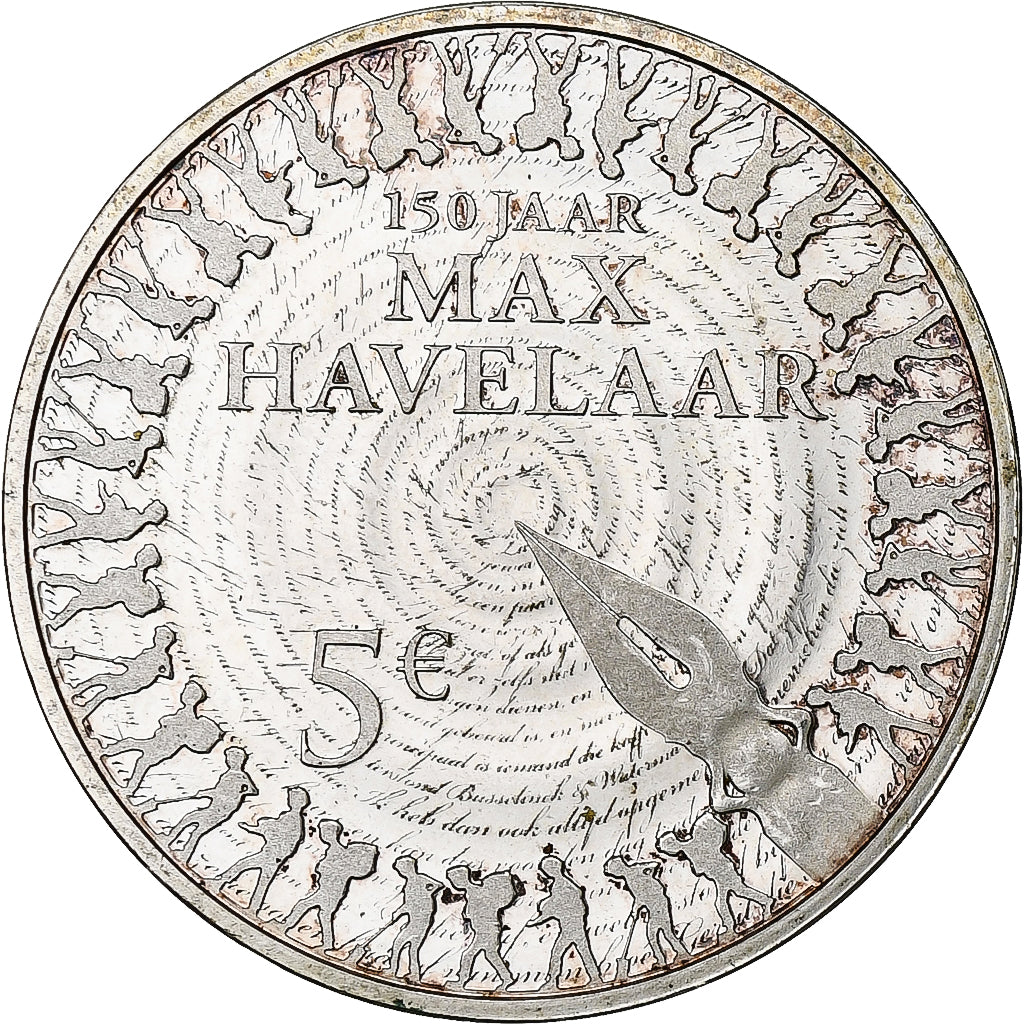 Niederlande, Beatrix, 5 Euro, Max Havelaar, 2010, Utrecht, Silver Plated Copper