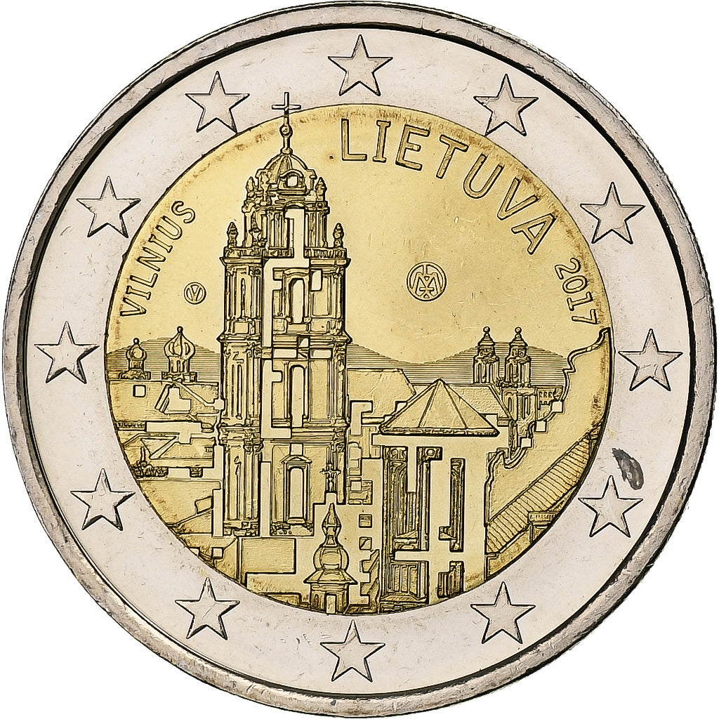 Lithuania, 2 Euro, Vilnius, 2017, Vilnius, Bi-Metallic, UNZ
