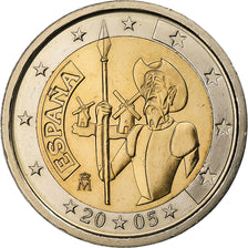 Spain, 2 Euro, Don Quixote, 2005, Madrid, Bi-Metallic, MS(63)