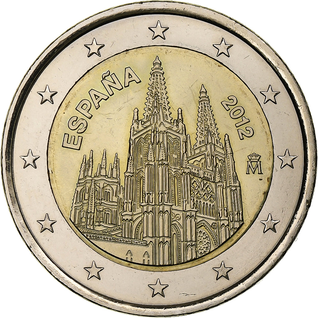 Spanien, 2 Euro, Burgos cathedral, 2012, Madrid, Bi-Metallic, UNZ