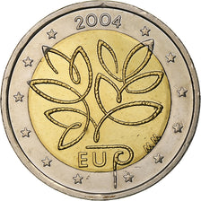 Finland, 2 Euro, Enlargement of EU, 2004, Vantaa, Bi-Metallic, MS(63)