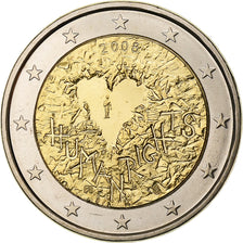 Finland, 2 Euro, Human Rights, 2008, Vantaa, Bi-Metallic, MS(63)