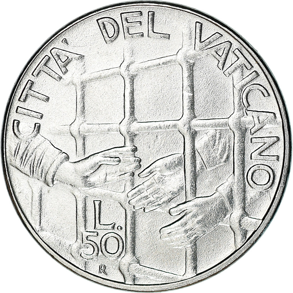 Coin, VATICAN CITY, John Paul II, 50 Lire, 1994, Roma, MS(63), Stainless Steel