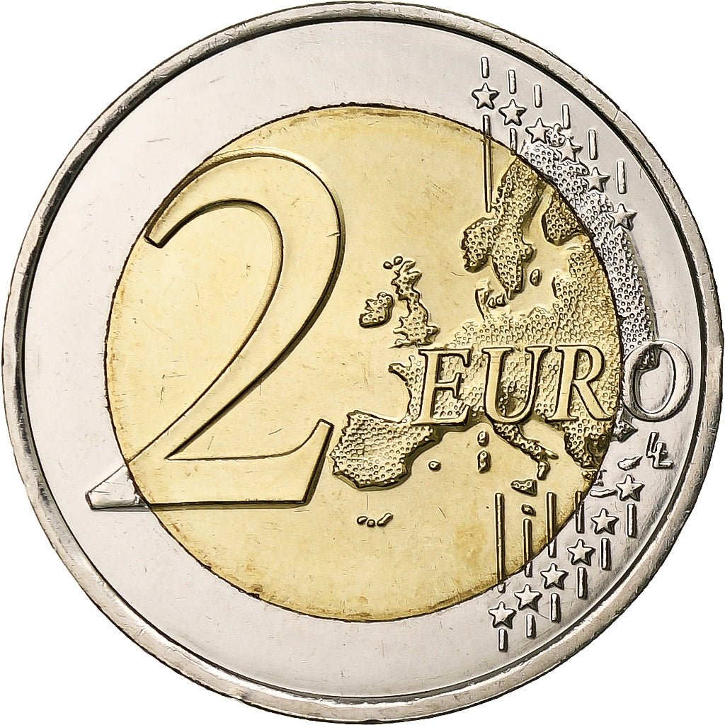 France, 2 Euro, Pierre de Coubertin, 2013, Pessac, Bi-Metallic, MS(63)