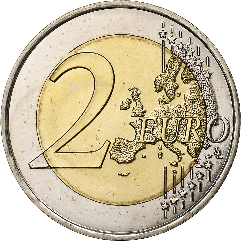 France, 2 Euro, D-day, 2014, Pessac, Bi-Metallic, MS(63)
