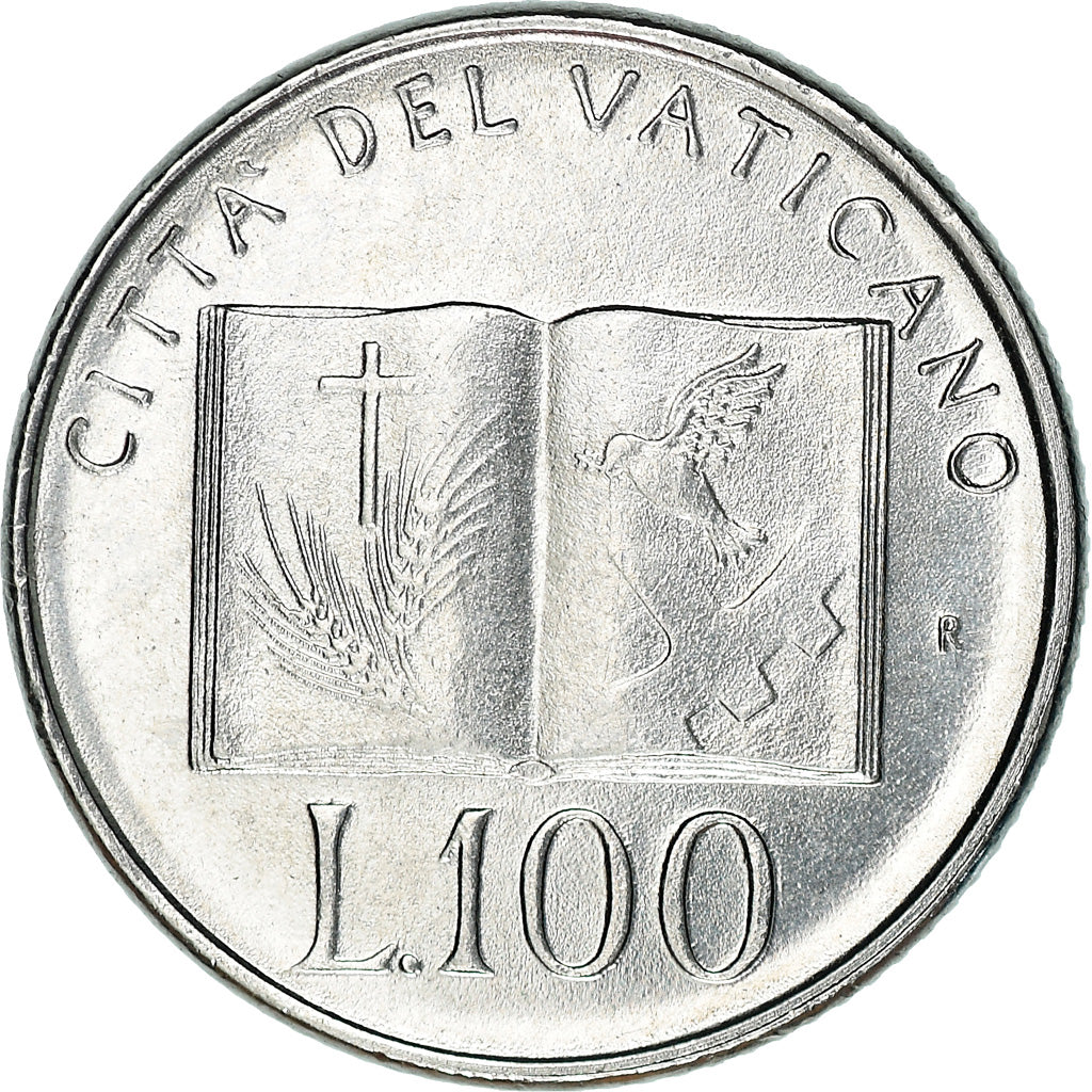 Moeda, CIDADE DO VATICANO, John Paul II, 100 Lire, 1992, Roma, MS(63), Aço