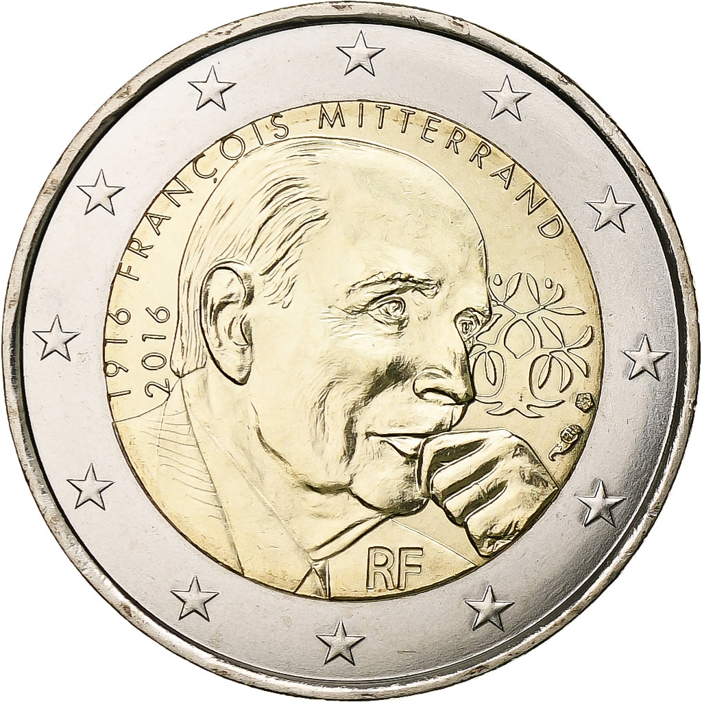 Frankreich, 2 Euro, François Mitterrand, 2016, Pessac, Bi-Metallic, UNZ