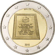 Malta, 2 Euro, Republic of Malta, 2015, Bi-Metallic, MS(63)