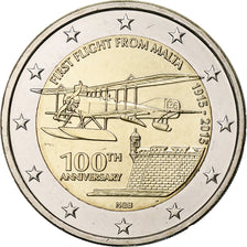 Malta, 2 Euro, First Flight Collection, 2015, Bimetálico, SC