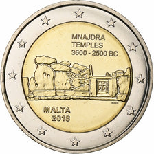 Malta, 2 Euro, Mnajdra temples, 2018, Bi-metallico, SPL