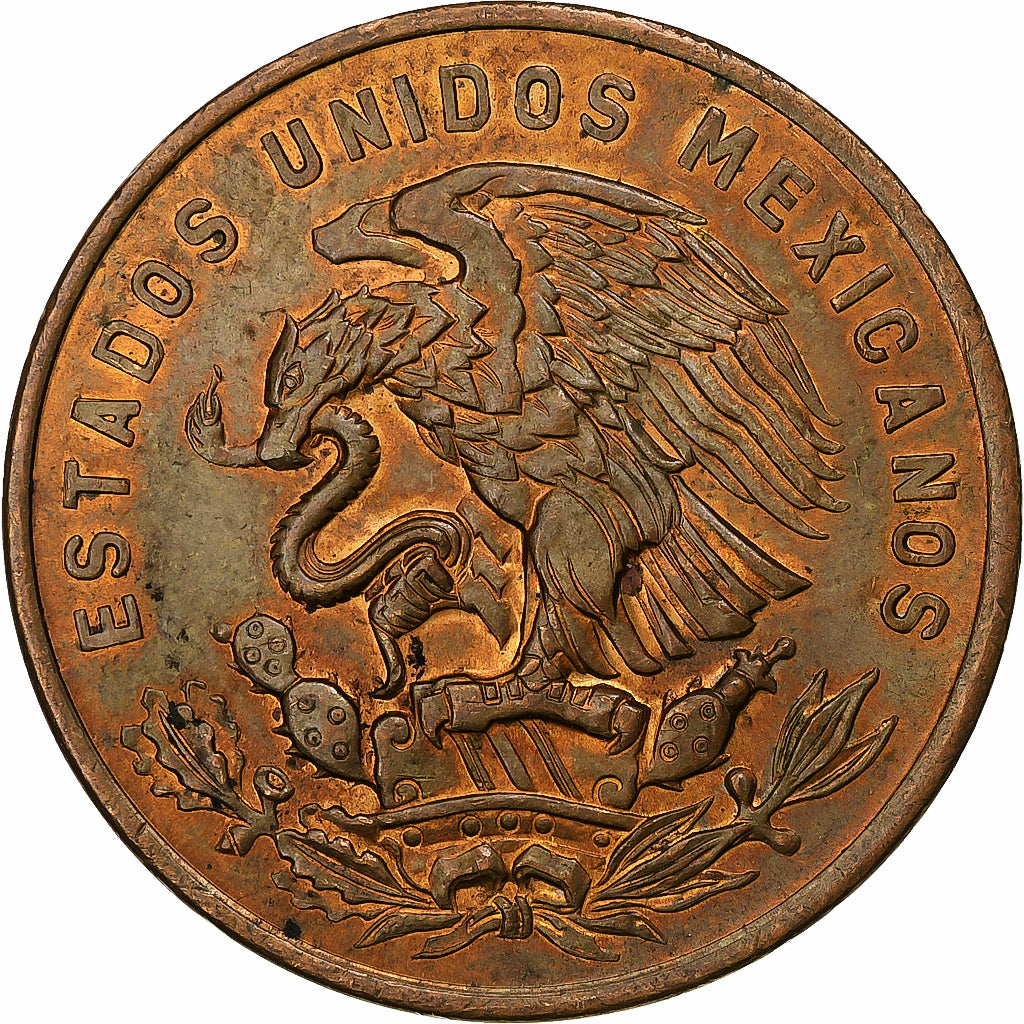 Mexico, 20 Centavos, 1969, Mexico City, Bronze, MS(60-62), KM:440