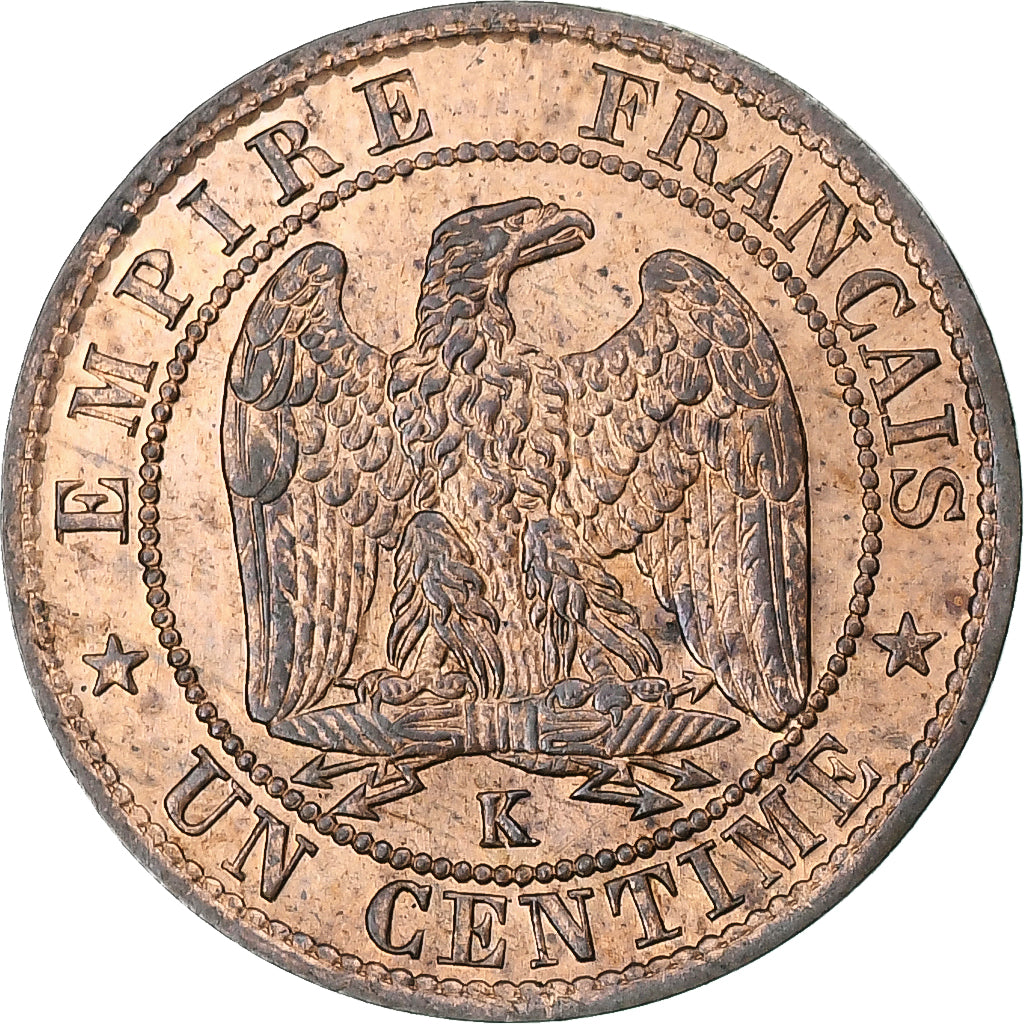 Francia, Napoleon III, Centime, Napoléon III, 1861, Bordeaux, Bronzo, SPL