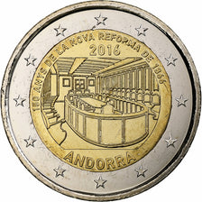 Andorra, 2 Euro, New Reform, 2016, Madrid, Bi-Metallic, MS(63)