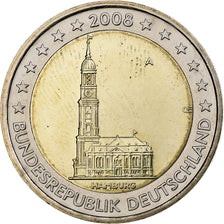 Germany, 2 Euro, Hamburg, 2008, Berlin, Bi-Metallic, MS(63), KM:261