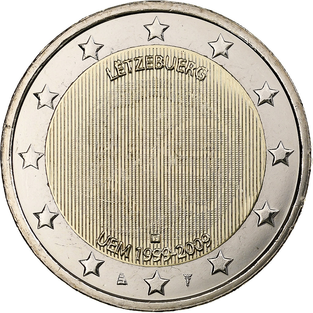 Luxembourg, Henri, 2 Euro, Union économique et monétaire, 2009, Utrecht