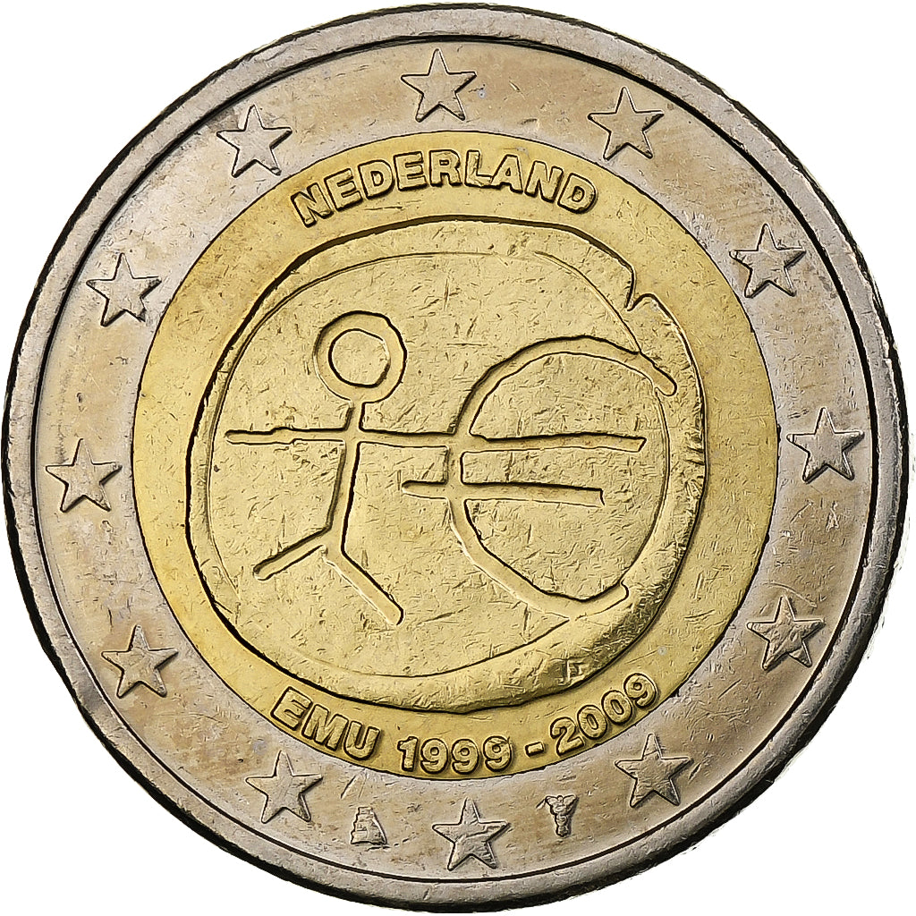 Nederland, 2 Euro, Union économique et monétaire, 2009, Utrecht, Bi-Metallic