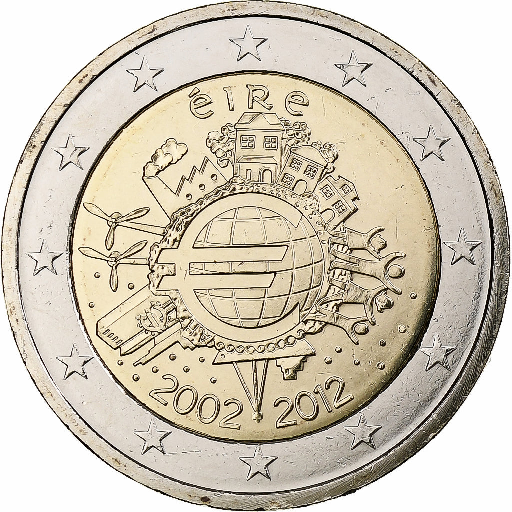 IRELAND REPUBLIC, 2 Euro, Introduction de l'euro, 2012, Dublin, Bi-Metallic