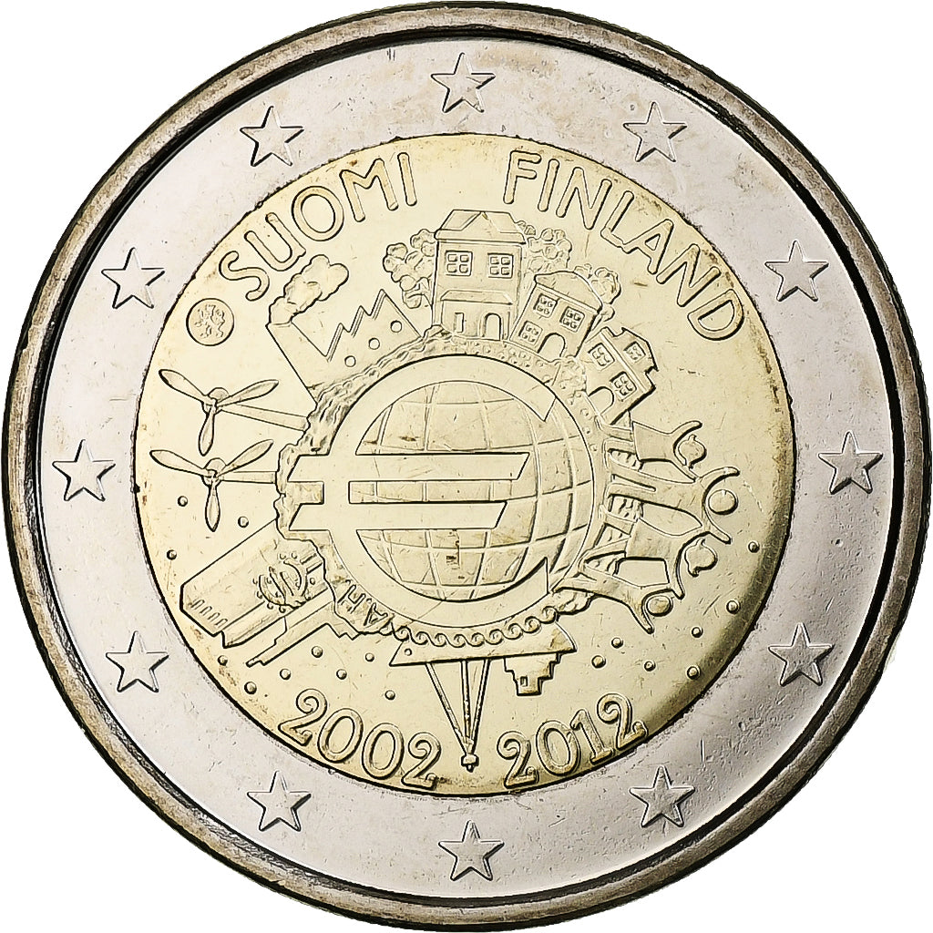 Finland, 2 Euro, Introduction de l'euro, 2012, Vantaa, Bi-Metallic, UNC-, KM:178