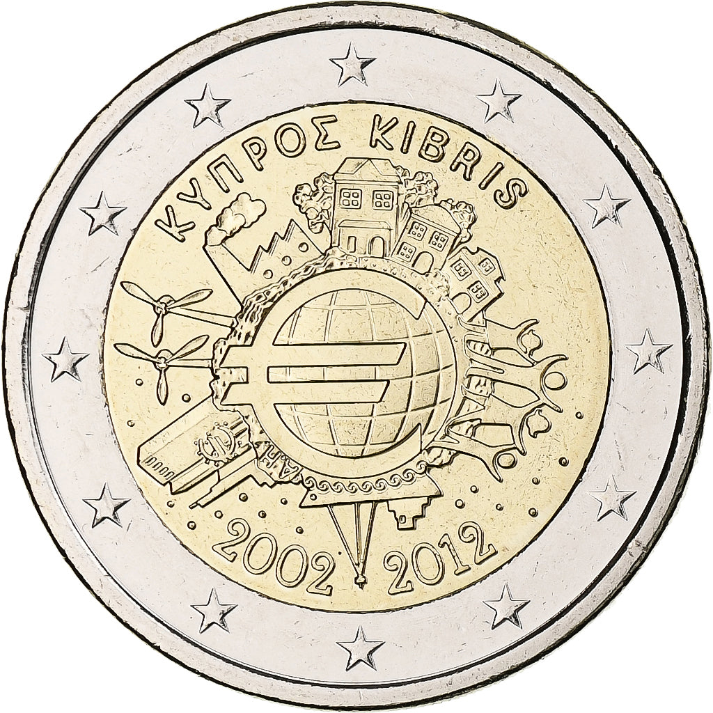 Cyprus, 2 Euro, Introduction de l'euro, 2012, Bi-Metallic, MS(64), KM:97