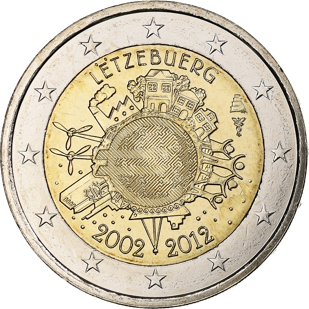 Luksemburg, Henri, 2 Euro, Introduction de l'euro, 2012, Utrecht, Bimetaliczny