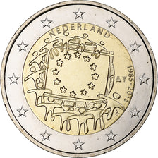 Netherlands, 2 Euro, 30 ans du drapeau de l'UE, 2015, Utrecht, Bi-Metallic