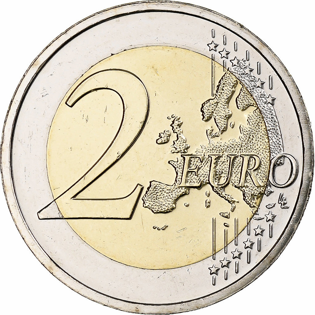 Netherlands, 2 Euro, 30 ans du drapeau de l'UE, 2015, Utrecht, Bi-Metallic